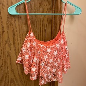 Floral crop top. Size small.